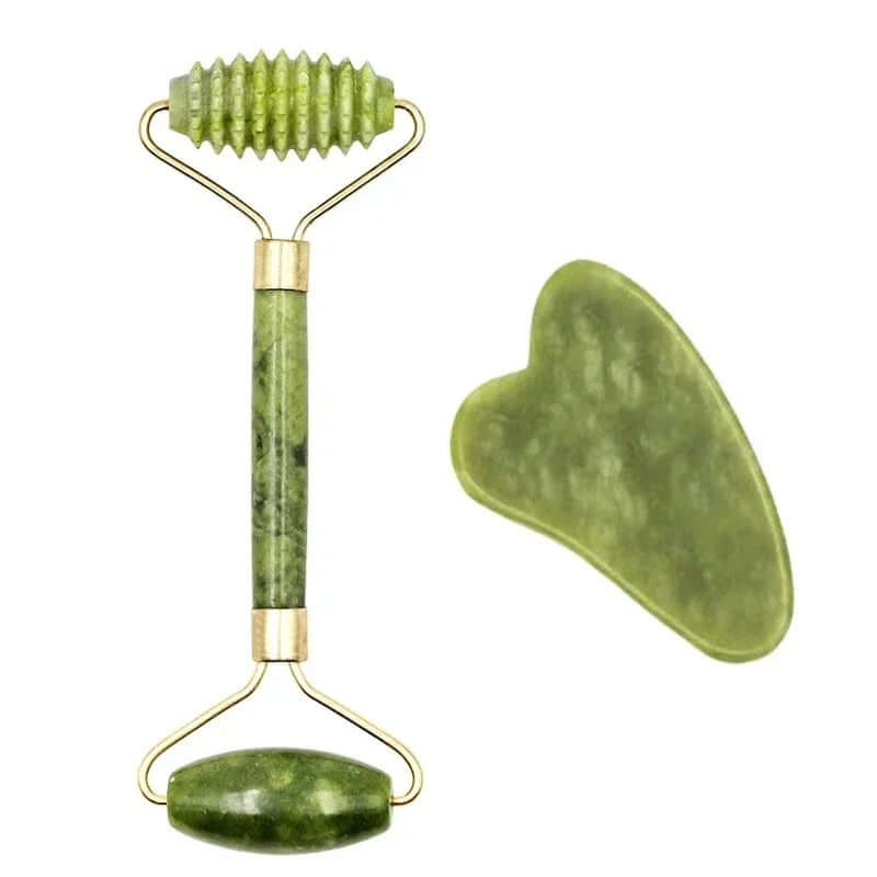 Jade Roller & Gua Sha Massage Set