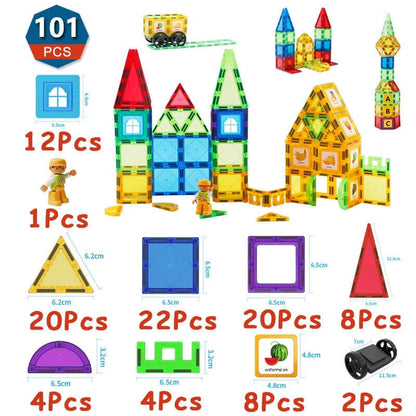 Magnetic Building Tiles Set for Kids