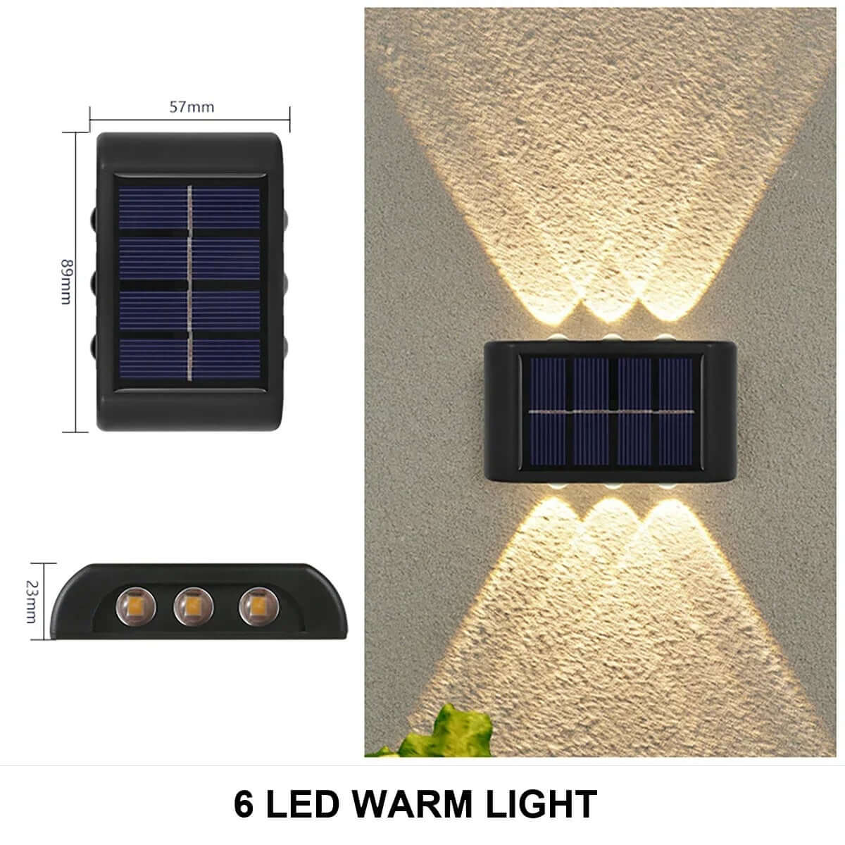 Solar Wall Lamp | Waterproof Outdoor Up & Down Light
