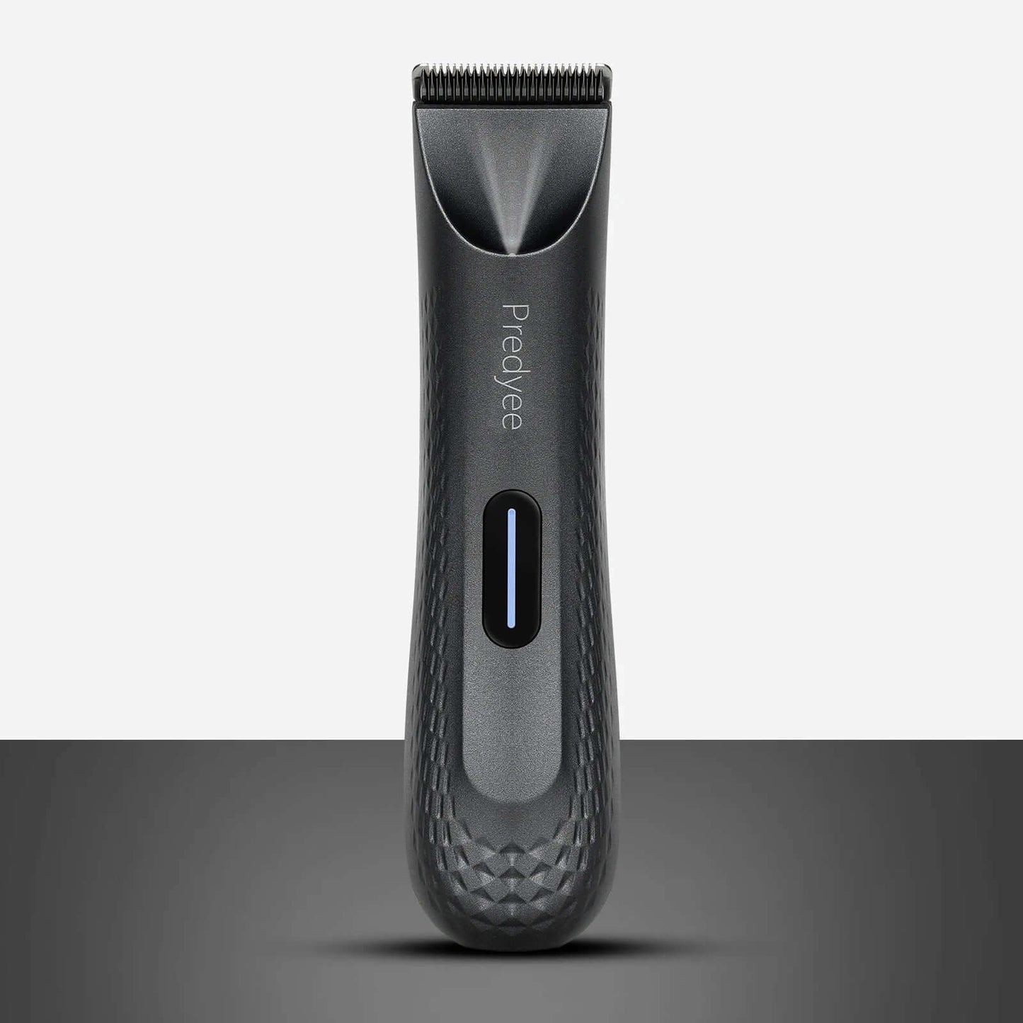 Electric groin hair trimmer with ergonomic design and precision blades for smooth grooming.