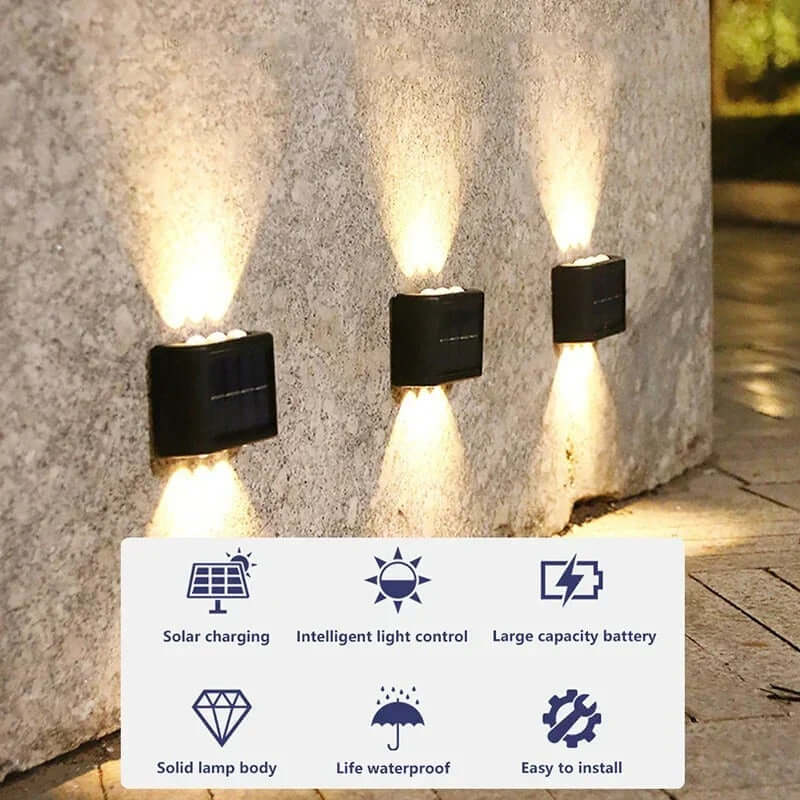 Solar Wall Lamp | Waterproof Outdoor Up & Down Light