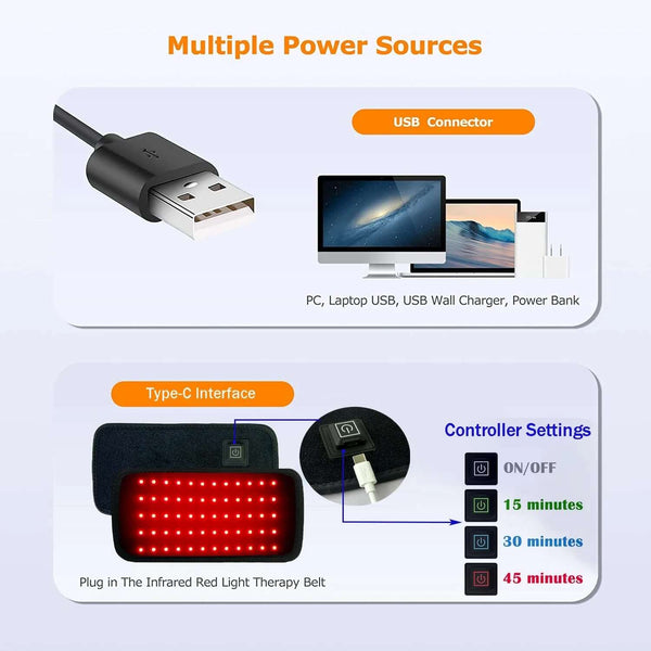 Red Light Therapy Belt for Pain & Slimming