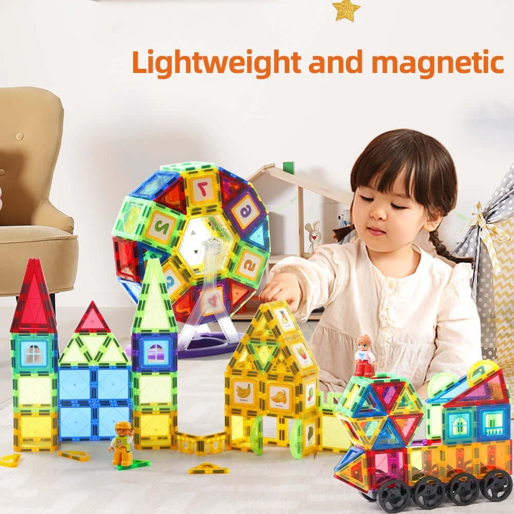 Magnetic Building Tiles Set for Kids
