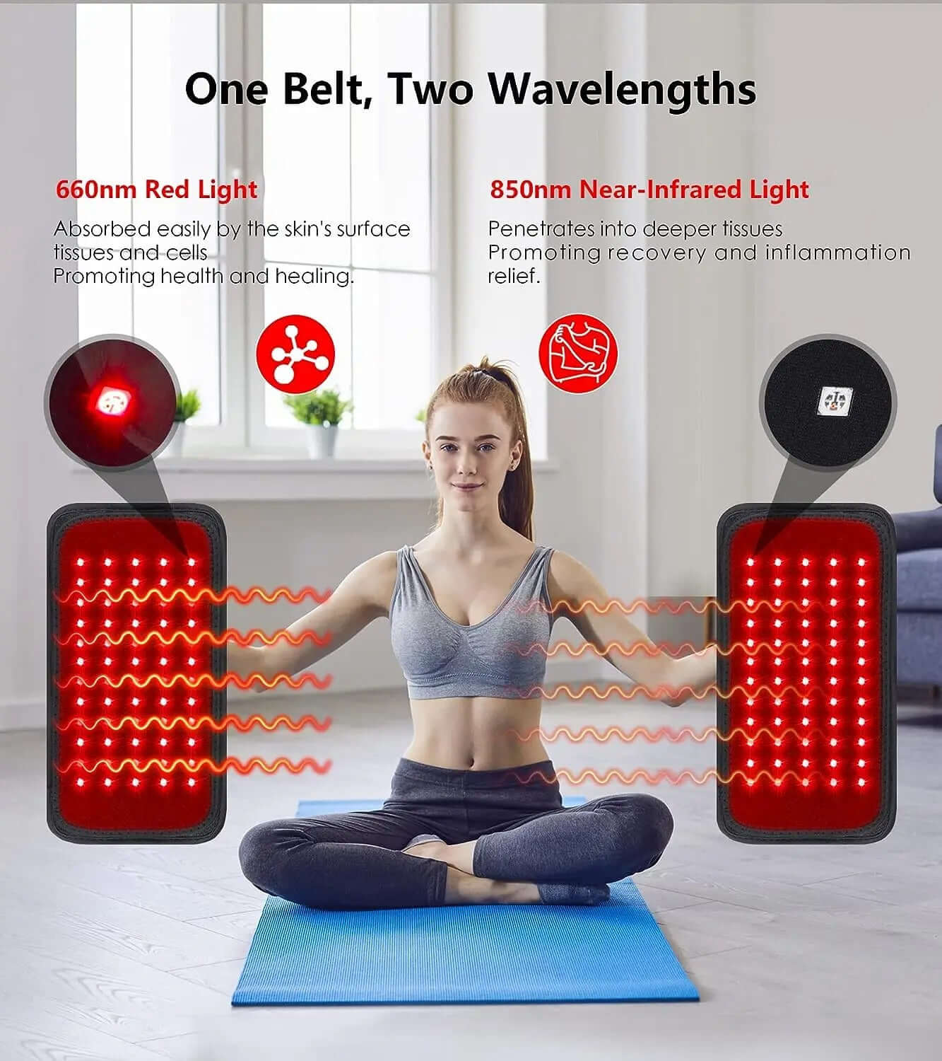 Red Light Therapy Belt for Pain & Slimming