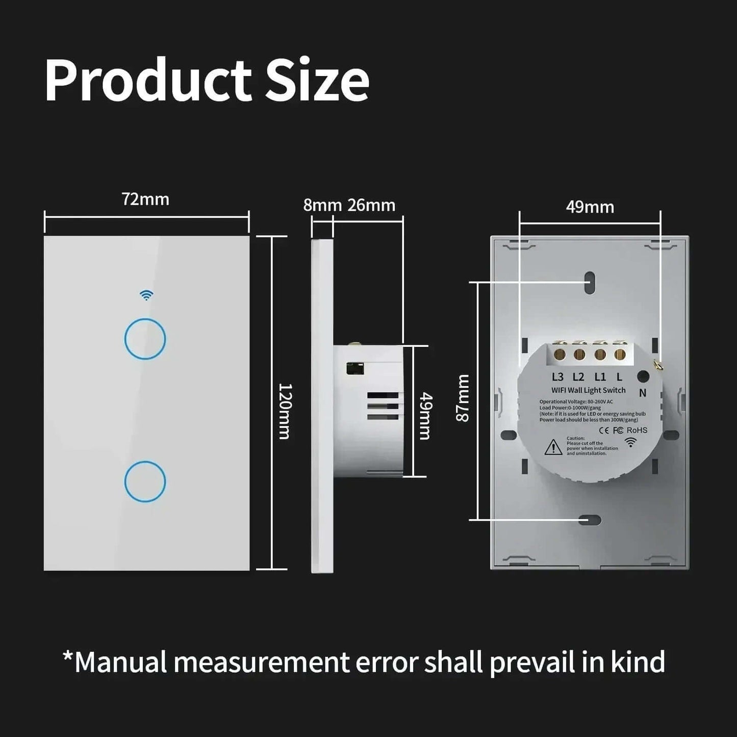 Smart WiFi Touch Light Switch