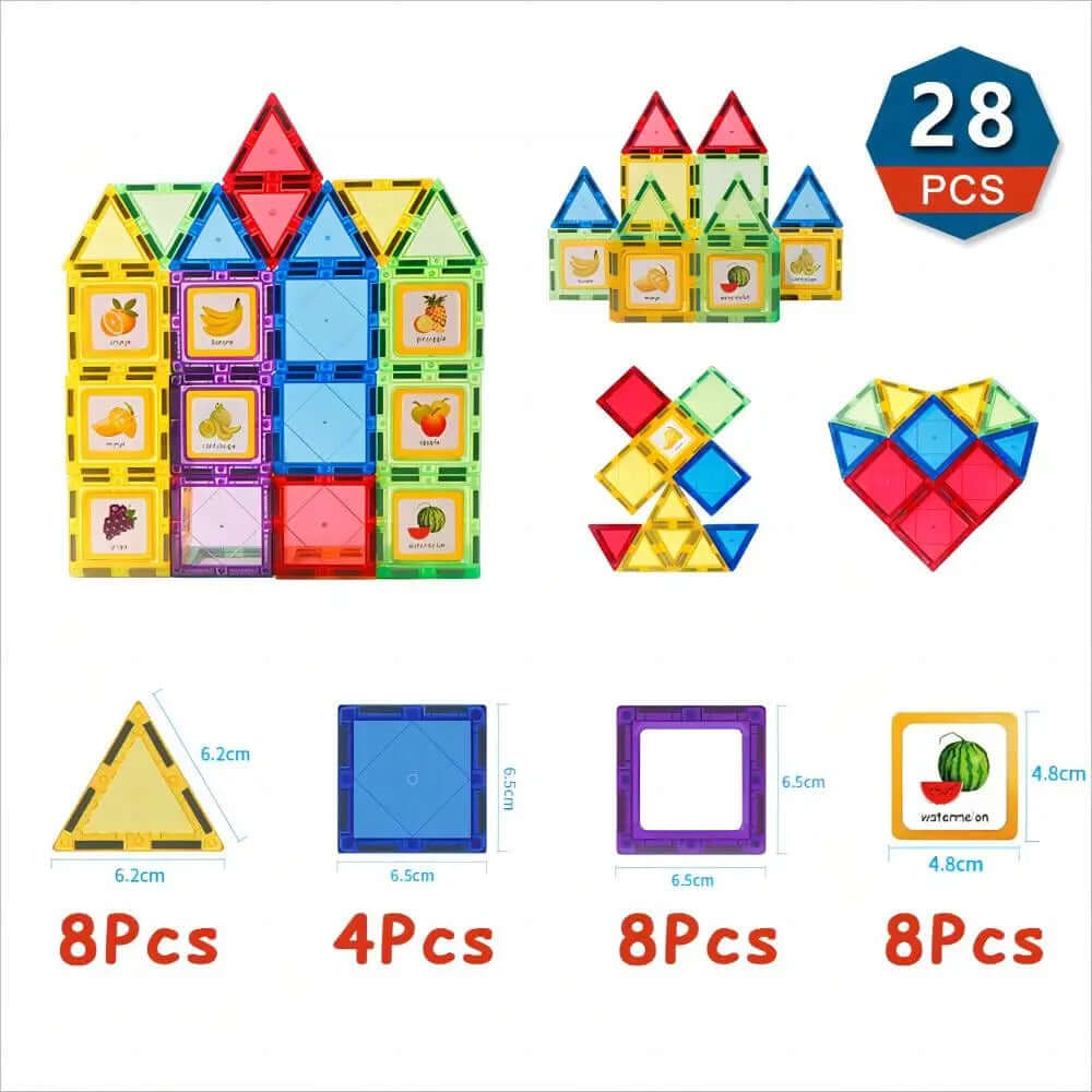 Magnetic Building Tiles Set for Kids