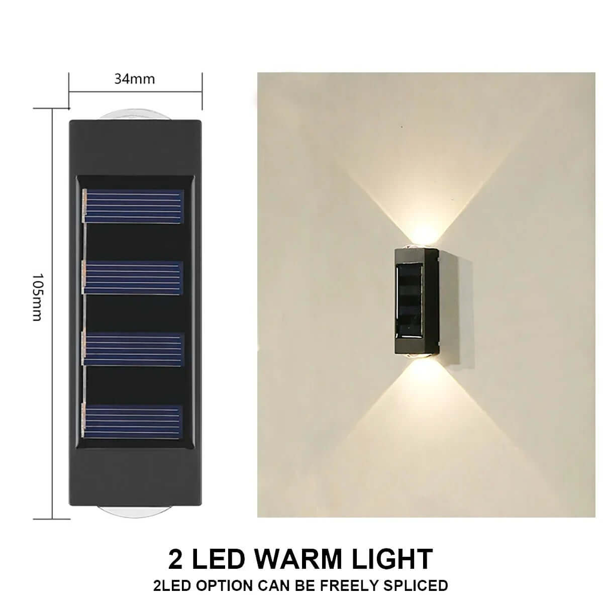 Solar Wall Lamp | Waterproof Outdoor Up & Down Light
